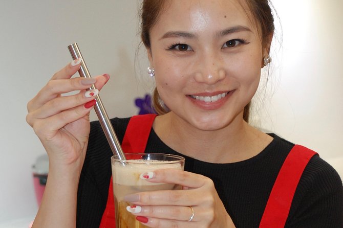 Xiao Long Bao, Pork thick soup, Bubble milk tea. Taiwan Traditional Light Meals Experience-B (Taipei Cooking Class) - The other two dishes make the class feel like a meal