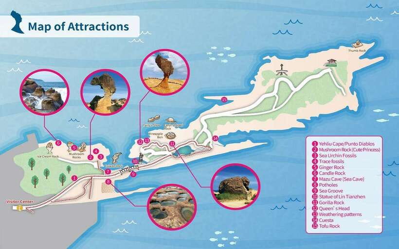 Yehliu Geopark Admission Ticket - Queen’s Head Rock and the main photo stops